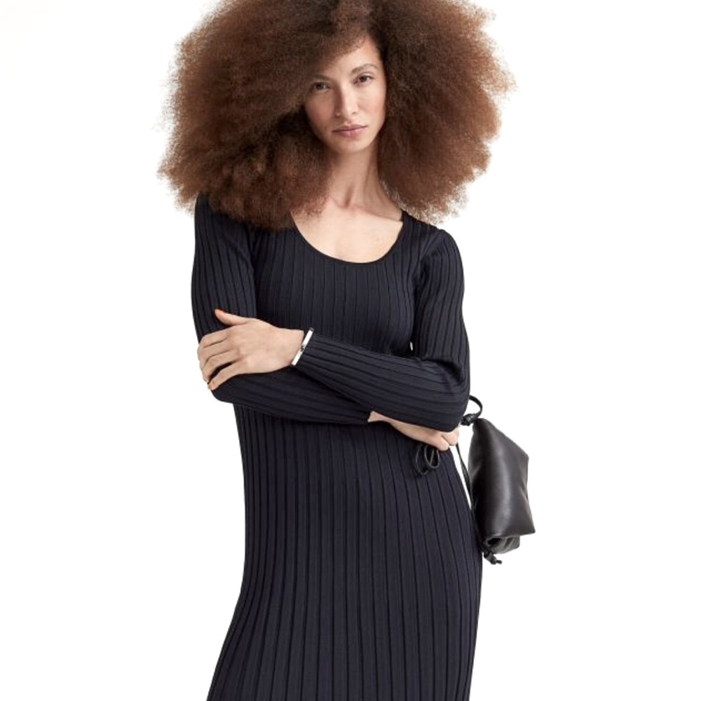 Long ribbed knit dress
